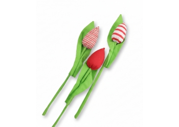 tulipanki meteriałowe czerwone