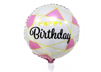 Balon foliowy Happy Birthday - Z HELEM