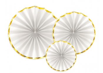 Rozety dekoracyjne w kolorze biało - złotym