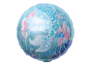 Balon foliowy Happy Birthday - Syrenka ZOE