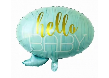 Balon foliowy HELLO BABY - niebieski