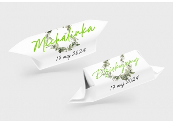 krówka z zielonym motywem