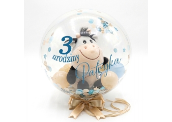 balon z pluszakiem - krówką