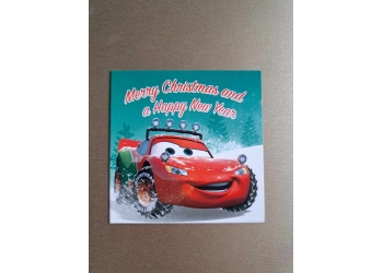 Mini kartki świąteczne - Zygzak McQueen