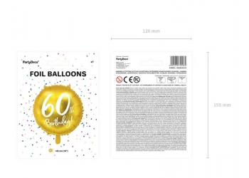 Balon foliowy '60 urodziny