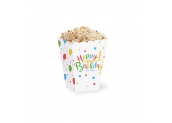 Pudełka na popcorn - HAPPY BIRTHDAY