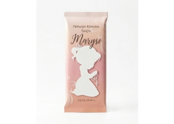 czekoladka merci komunia różowa