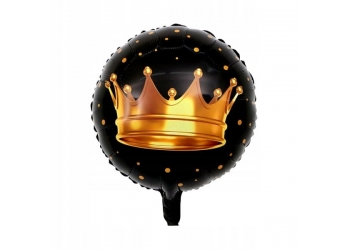 Balon foliowy z nadrukiem korony - Z HELEM