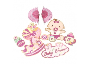 Rozety dekoracyjne na Baby Shower 6 szt.