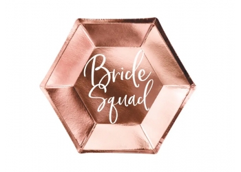 Talerzyki Bride Squad, różowe złoto, 23cm