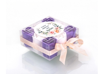 różyczki mydlane z kokardką