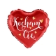 Balon foliowy serce czerwone 'Kocham Cię" Walentynki