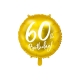 Balon foliowy '60 urodziny" - złoty