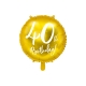 Balon foliowy "40 urodziny" - Z HELEM