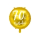 Balon foliowy "70 urodziny" - złoty